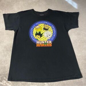 Hunter x Hunter Chibi Circle Anime Black Shirt Mens Size Large Gon Killua Leorio